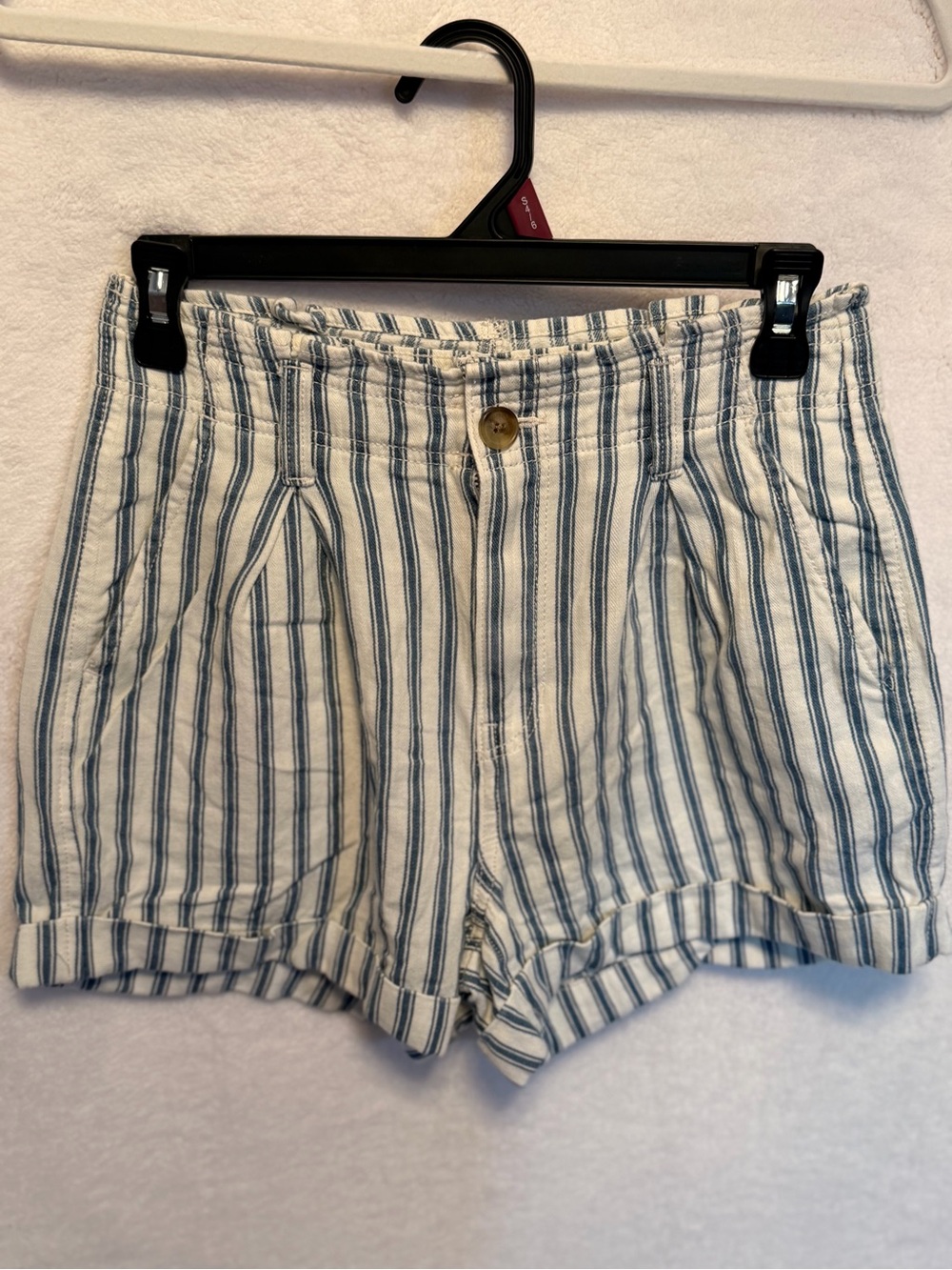 American Eagle Striped Blue & White Women’s Casual Shorts